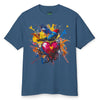 Premium Heavyweight Shirt - American Apparel 100% Cotton - Graffiti Love Bird & Heart