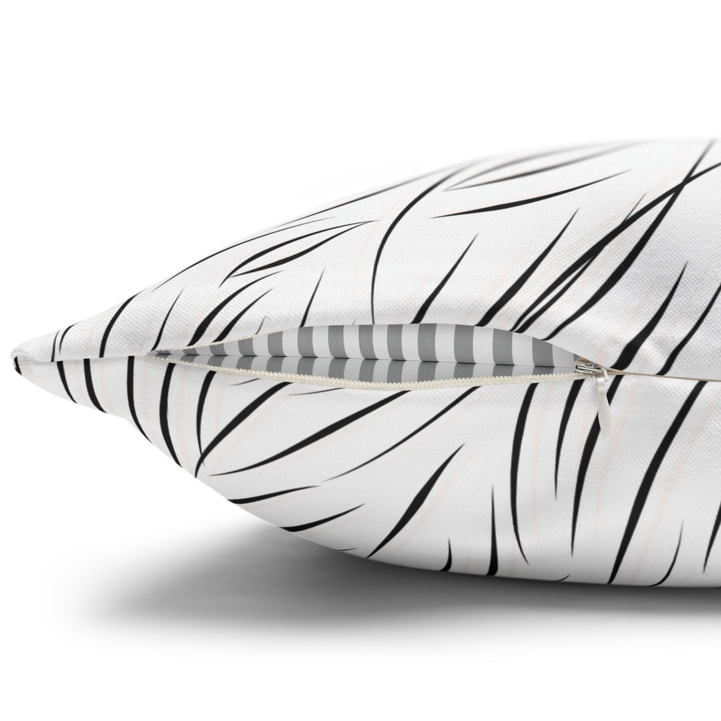 Animal Fur Design Pillowcase - White & Black