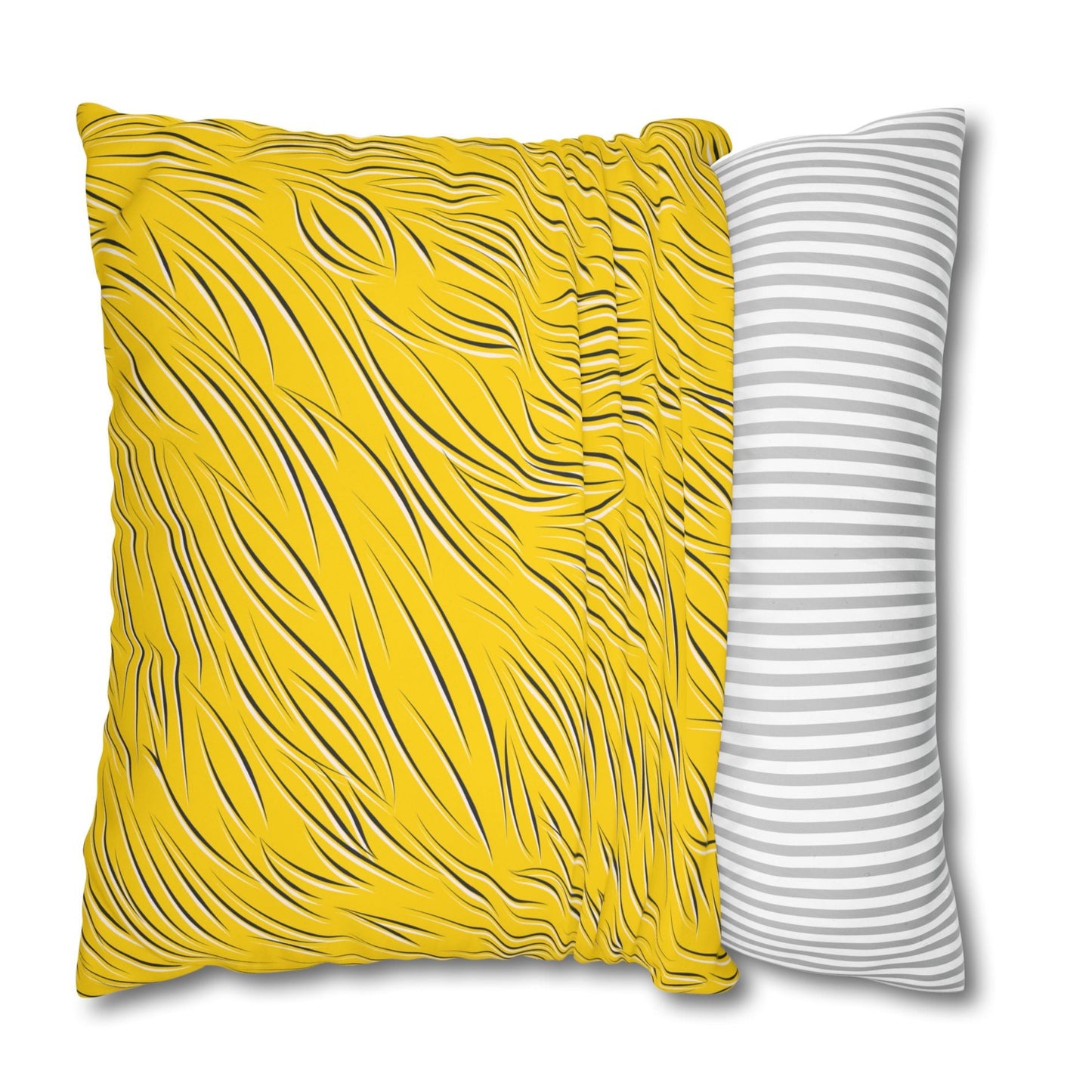 Animal Fur Design Pillowcase - Yellow