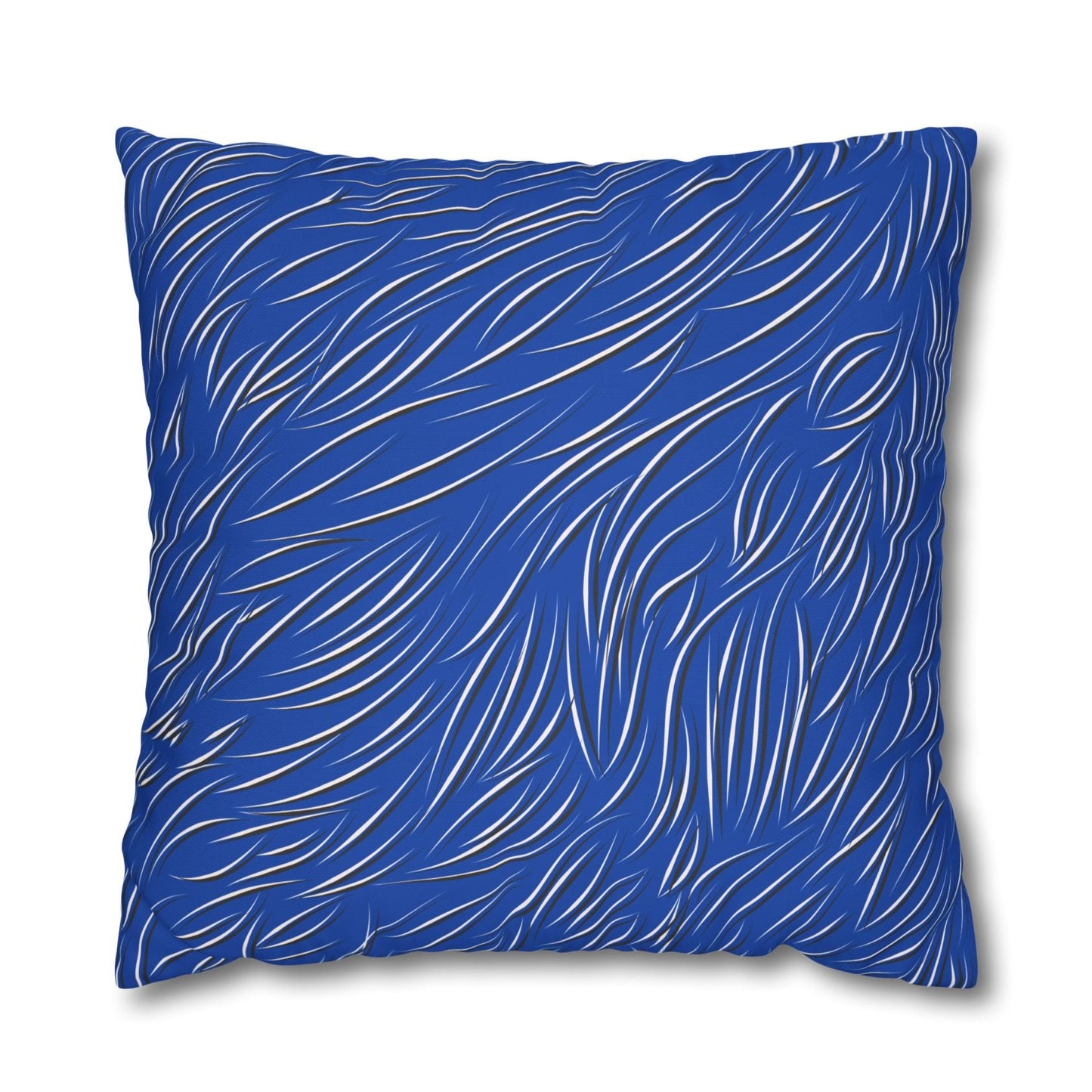 Animal Fur Design Pillowcase - Bright Blue