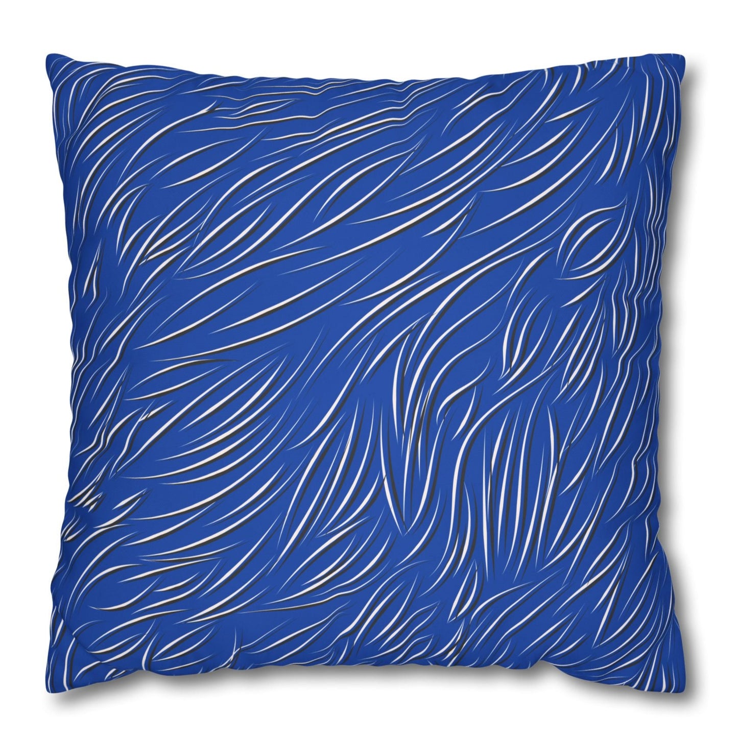 Animal Fur Design Pillowcase - Bright Blue