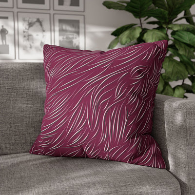 Animal Fur Design Pillowcase - Bright Pink
