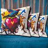 Graffiti Bird Love Pillowcase – Color Splash Design - White