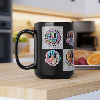 BIG SIPPER - Colorful Graffiti Smiley Face Mug - 15oz Statement