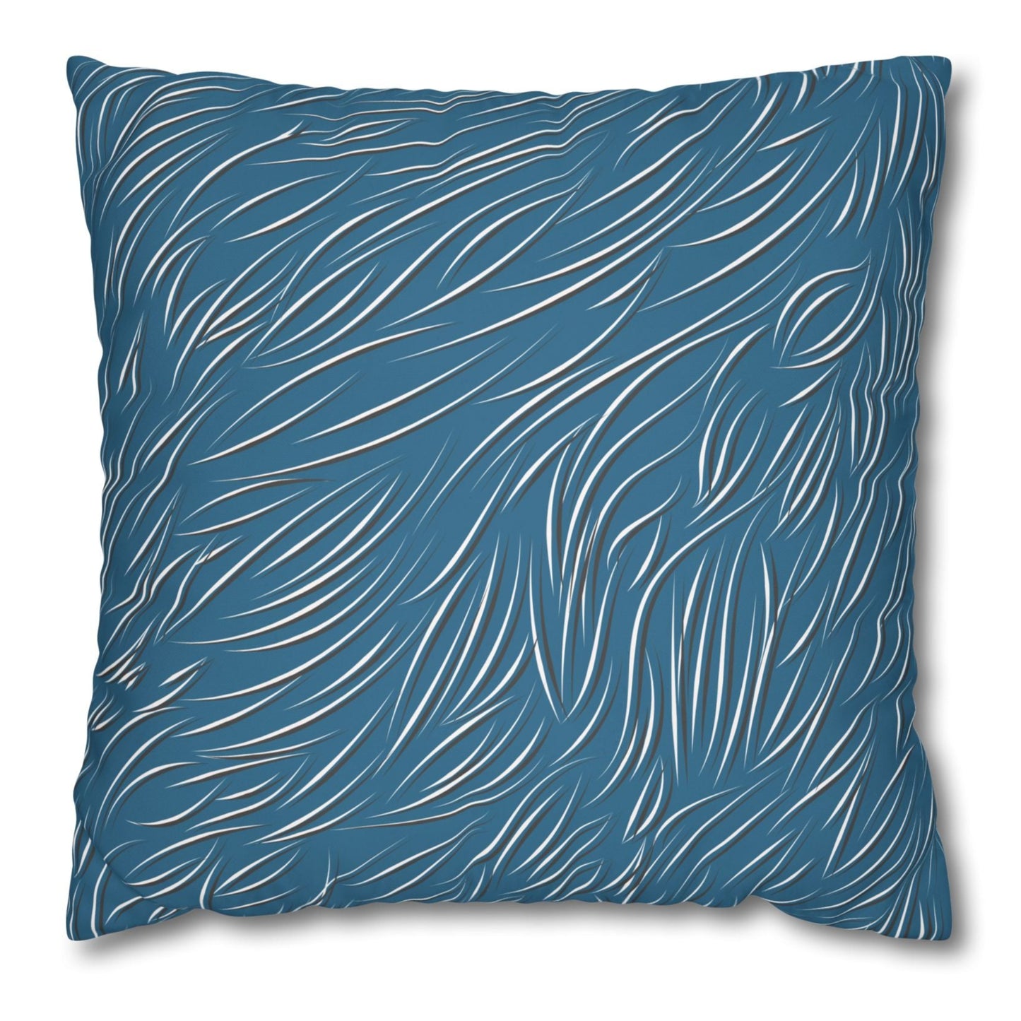 Animal Fur Design Pillowcase - Light Blue