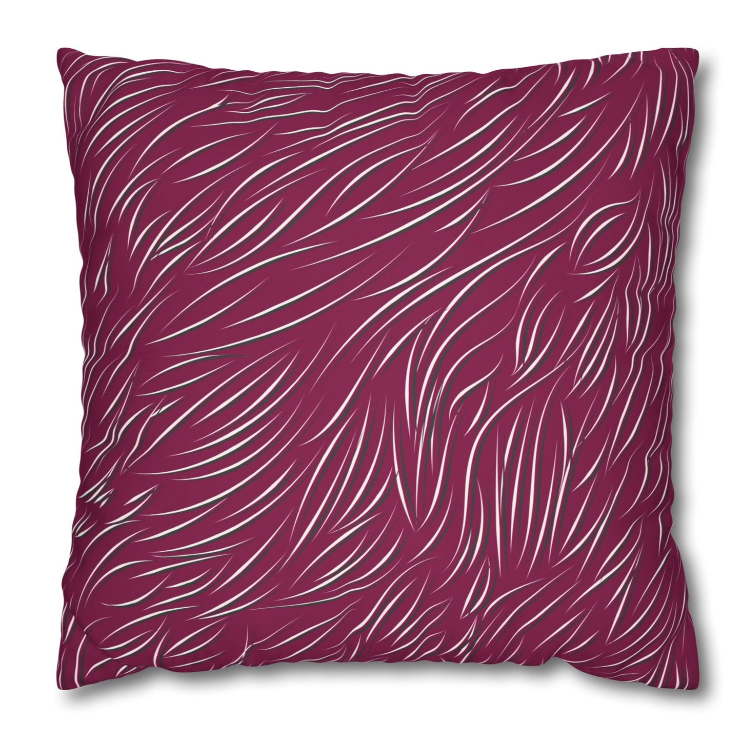 Animal Fur Design Pillowcase - Bright Pink