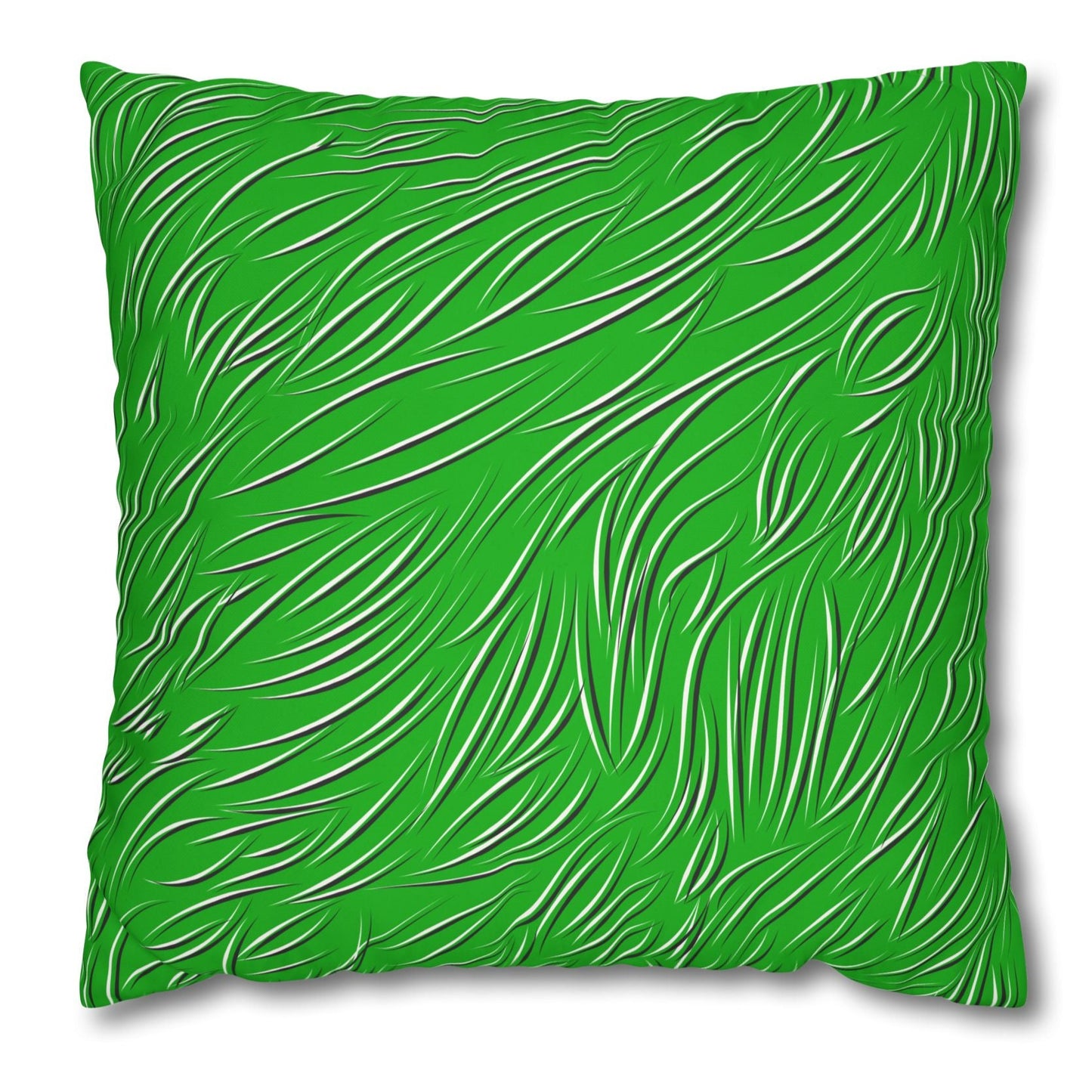 Animal Fur Design Pillowcase - Bright Green