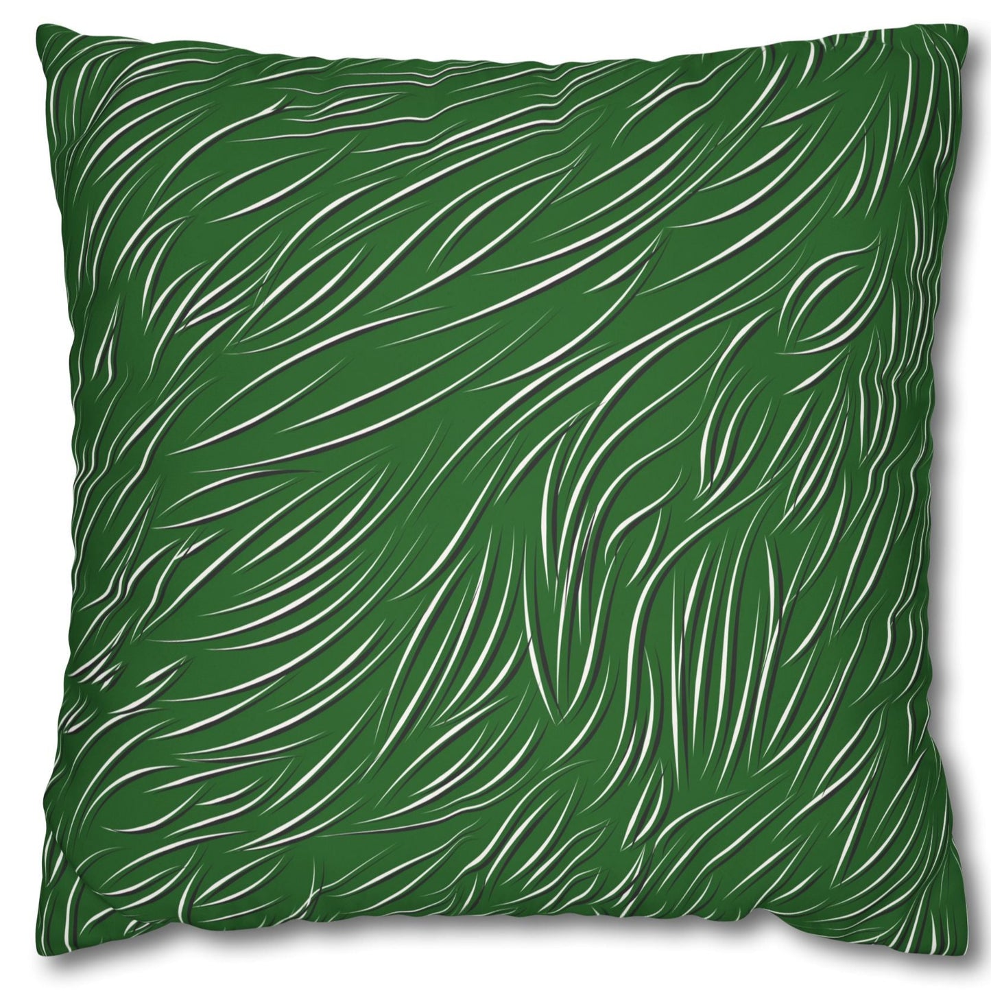 Animal Fur Design Pillowcase - Green