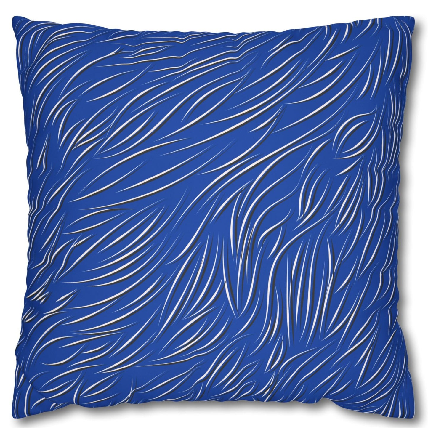 Animal Fur Design Pillowcase - Bright Blue