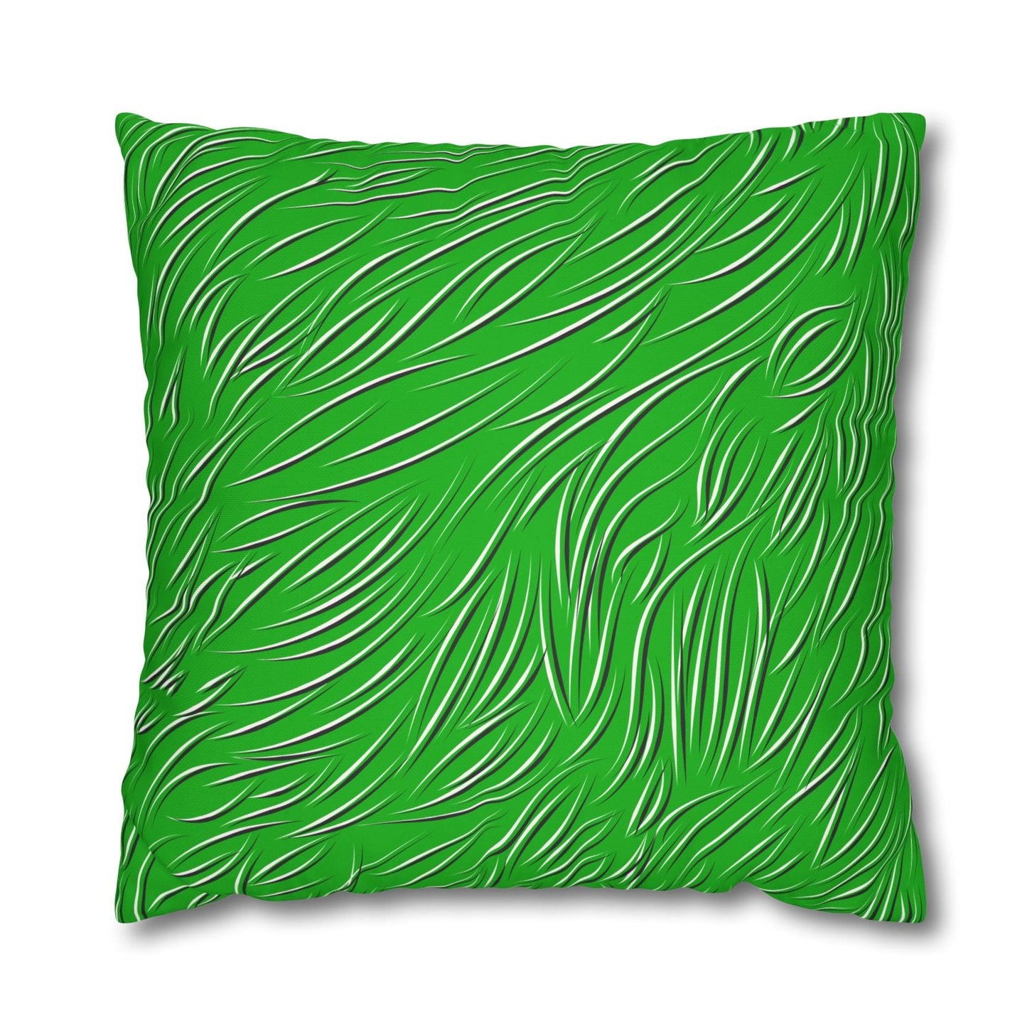 Animal Fur Design Pillowcase - Bright Green