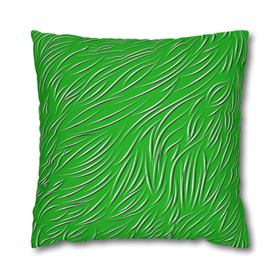 Animal Fur Design Pillowcase - Bright Green