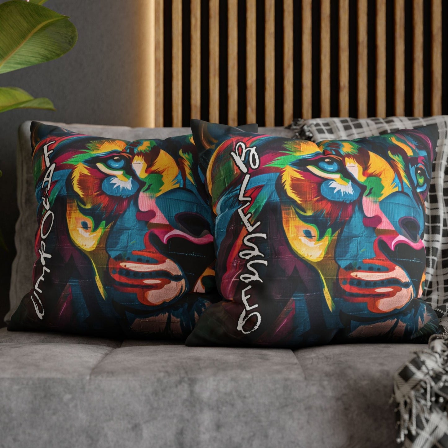 Vibrant Color Lion Pillowcase – FAVORED & BLESSED