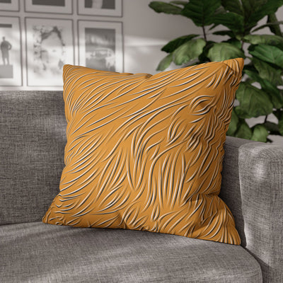 Animal Fur Design Pillowcase - Light Orange