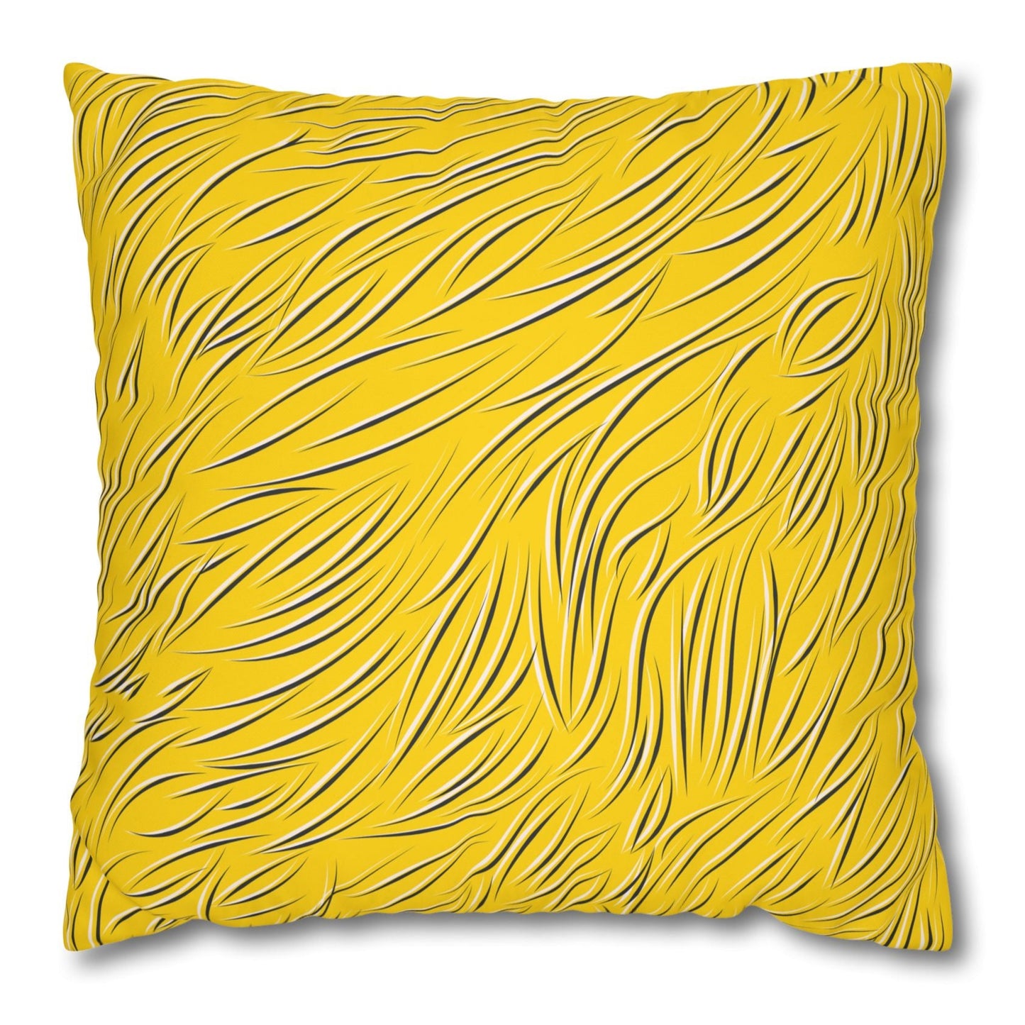 Animal Fur Design Pillowcase - Yellow