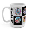 BIG SIPPER - Colorful Graffiti Smiley Face Mug - 15oz Statement