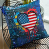 Graffiti Love USA Pillowcase - Denim