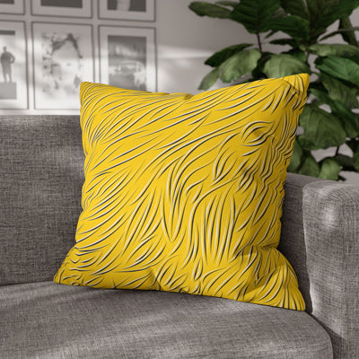 Animal Fur Design Pillowcase - Yellow