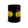 Vibrant Graffiti Neon Mug – “Shine” Hashtag Star - Black 11oz Mug
