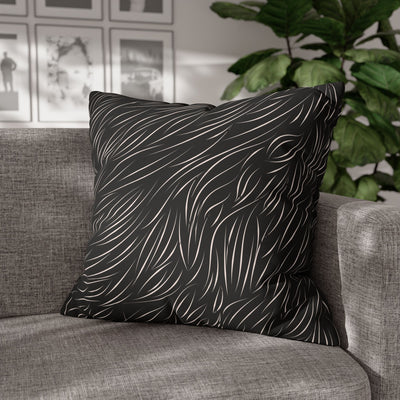 Animal Fur Design Pillowcase - Black & White