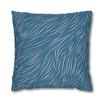 Animal Fur Design Pillowcase - Light Blue