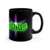 Vibrant Graffiti Neon Mug – “Shine” Hashtag Star - Black 11oz Mug