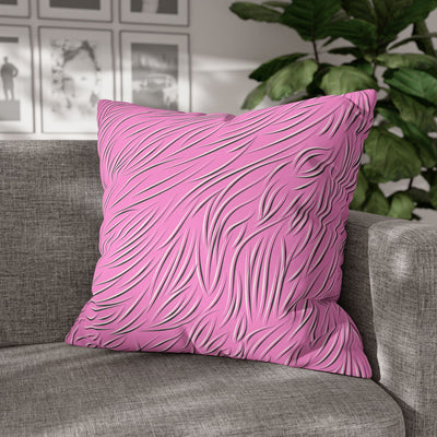 Animal Fur Design Pillowcase - Pink
