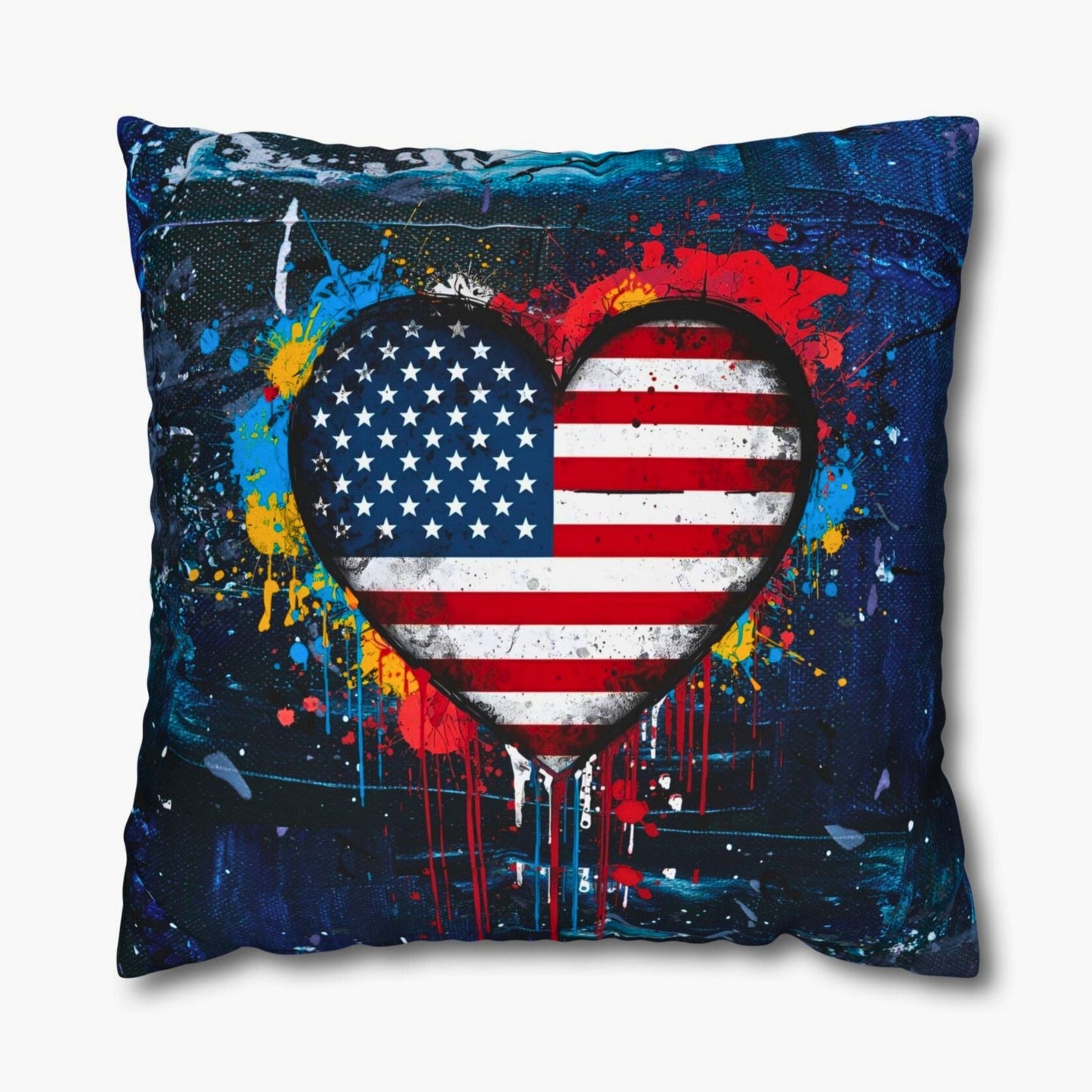 Graffiti Love USA Pillowcase - Denim