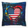 Graffiti Love USA Pillowcase - Denim