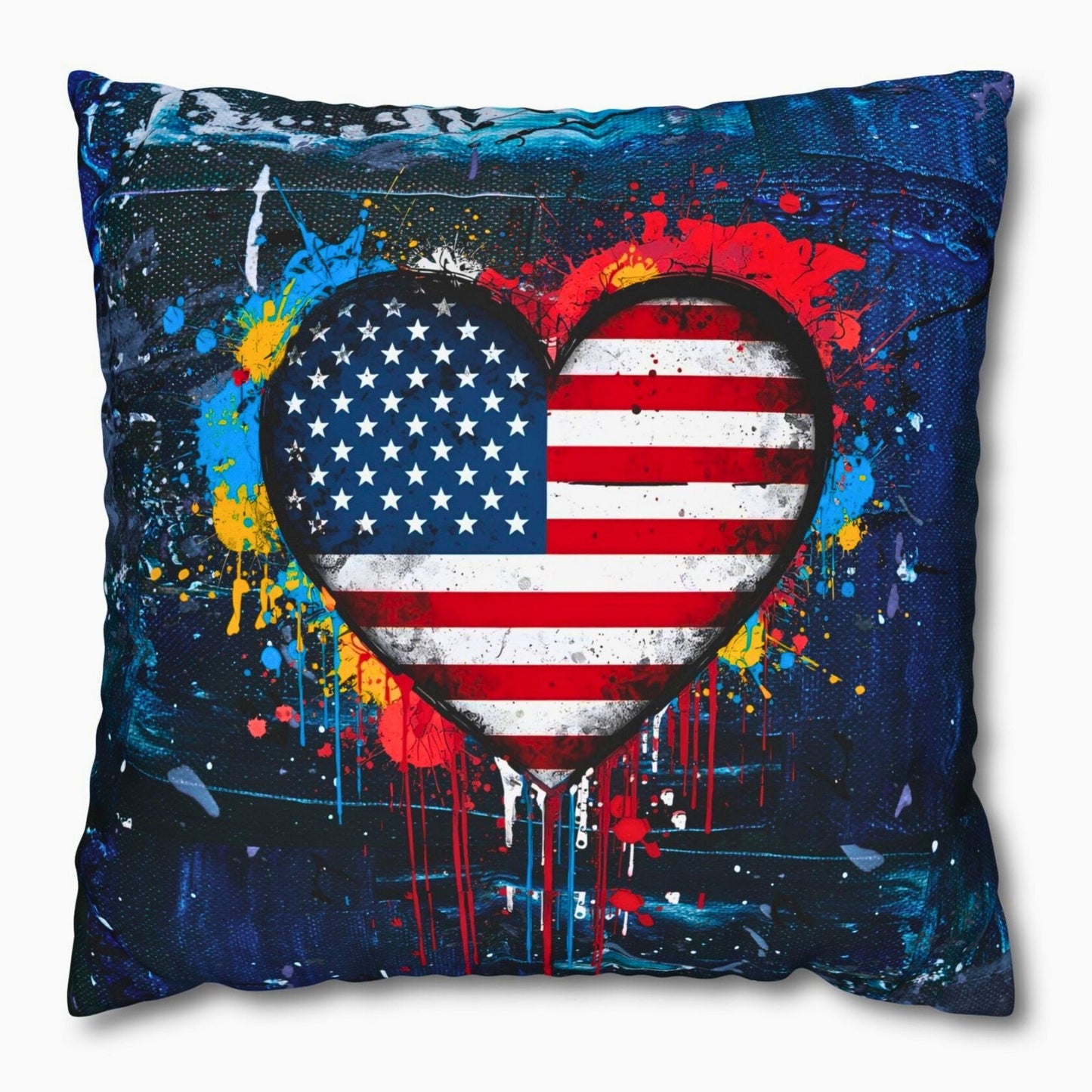 Graffiti Love USA Pillowcase - Denim