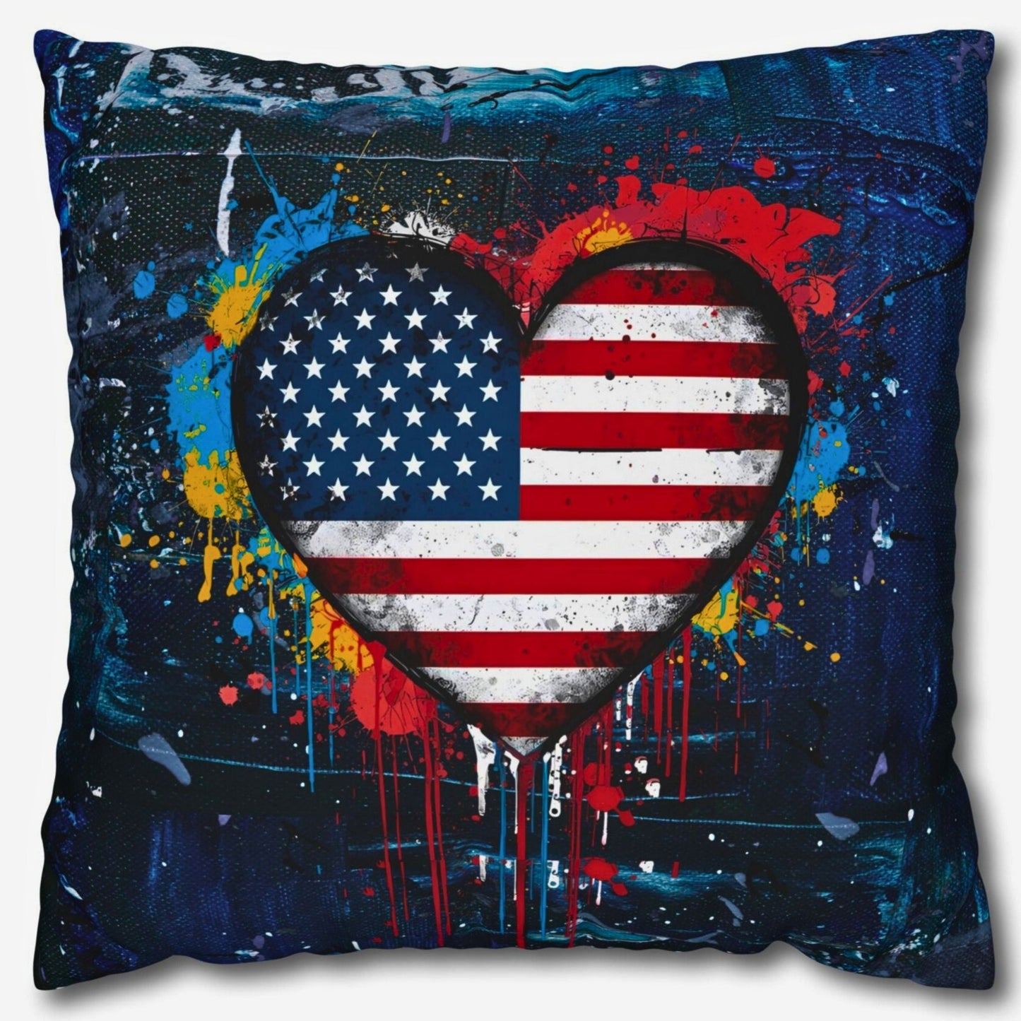 Graffiti Love USA Pillowcase - Denim