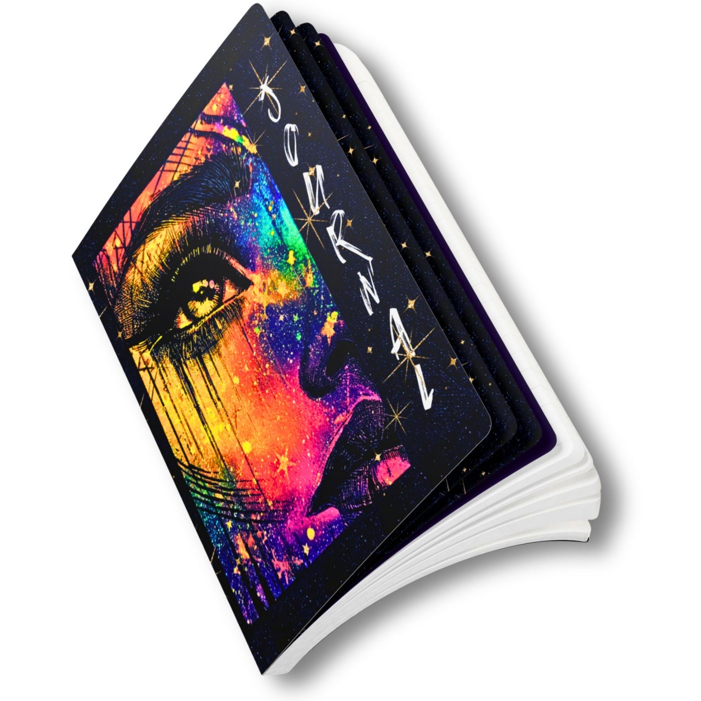 Cosmic Tears Galaxy Journal – Inspirational Notebook with Starry Background