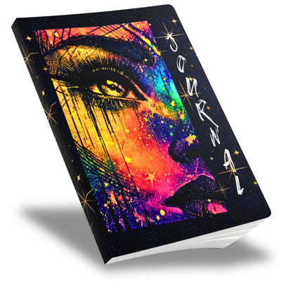 Cosmic Tears Galaxy Journal – Inspirational Notebook with Starry Background