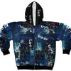Unisex Graffiti Zip Hoodie - Inspirational Statement Streetwear