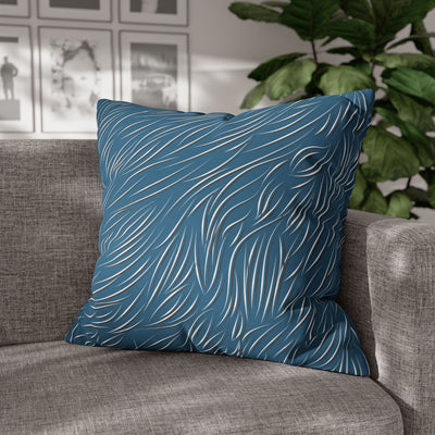 Animal Fur Design Pillowcase - Light Blue