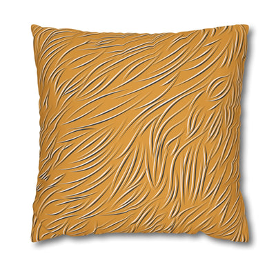 Animal Fur Design Pillowcase - Light Orange