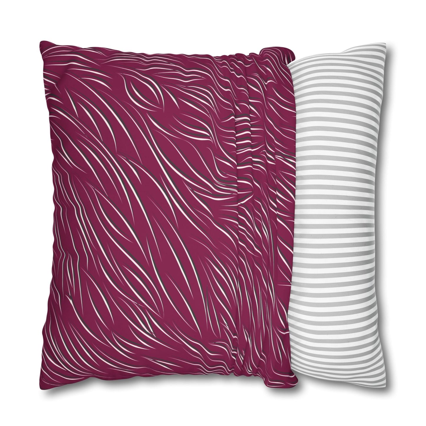 Animal Fur Design Pillowcase - Bright Pink