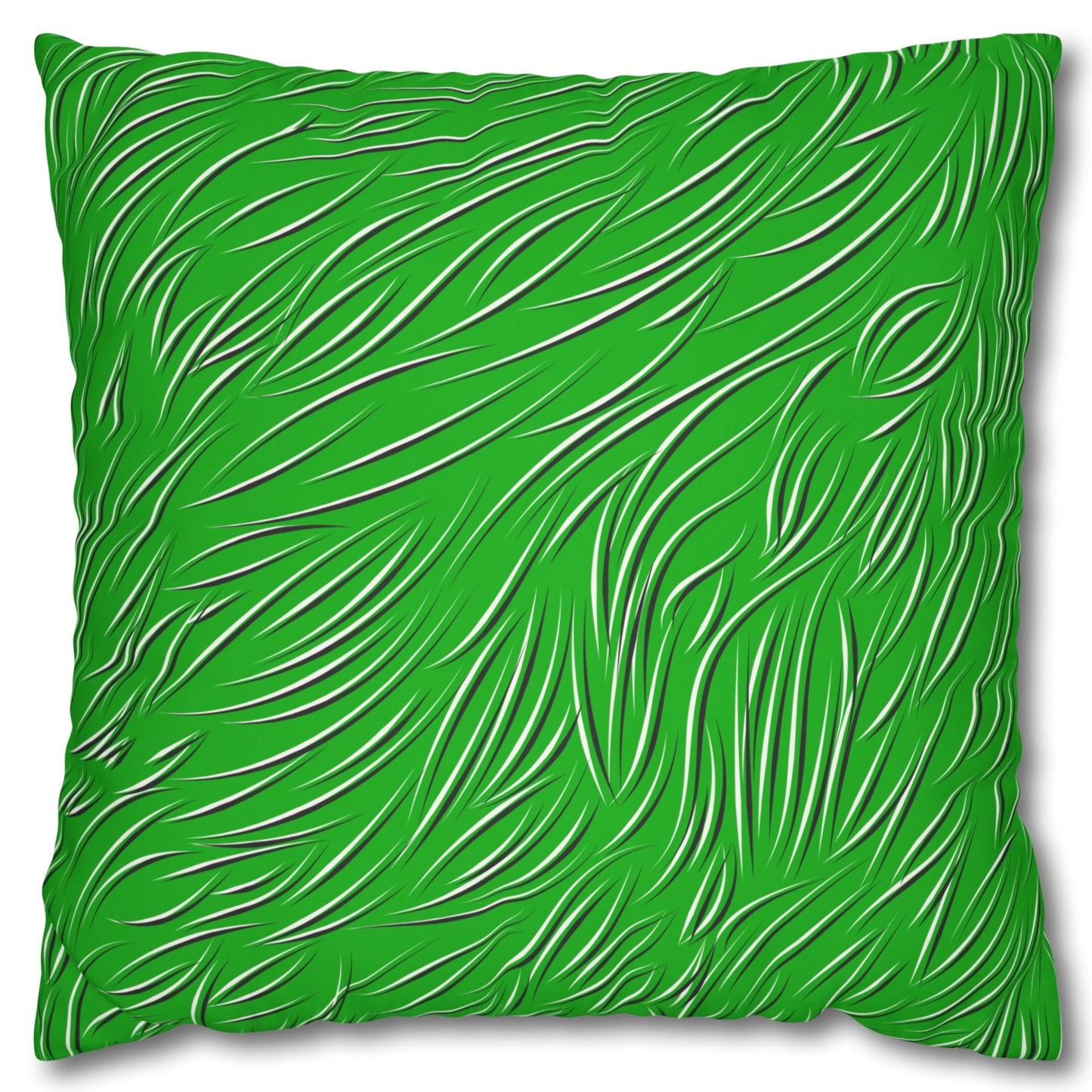 Animal Fur Design Pillowcase - Bright Green