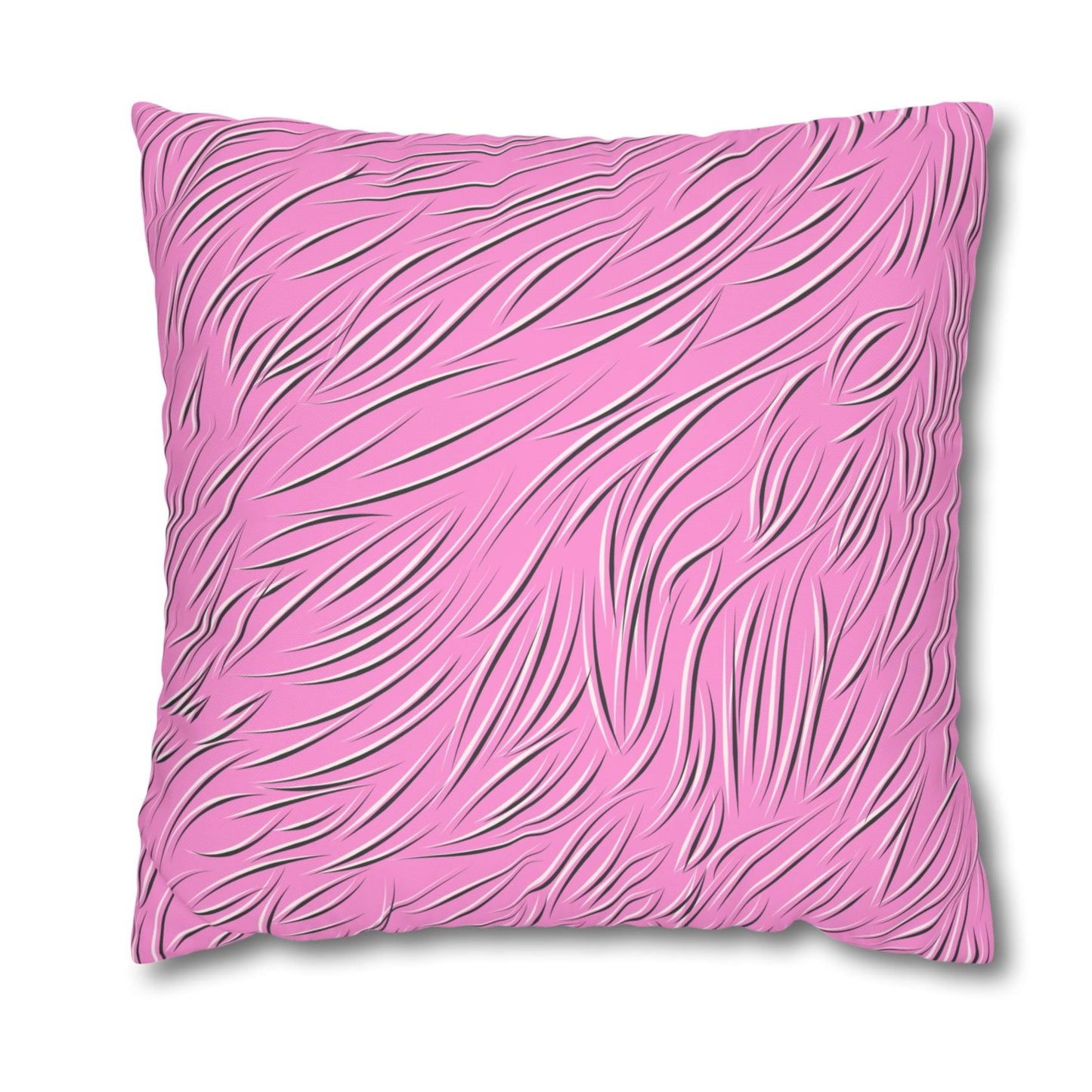Animal Fur Design Pillowcase - Pink