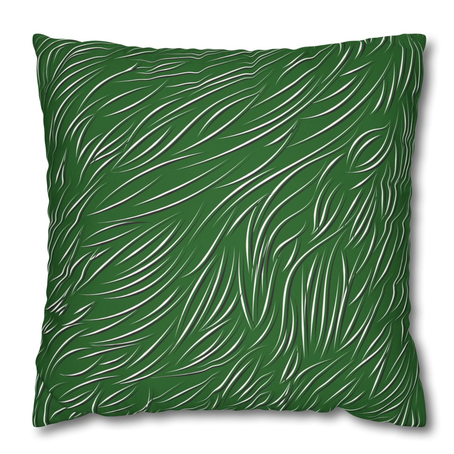 Animal Fur Design Pillowcase - Green