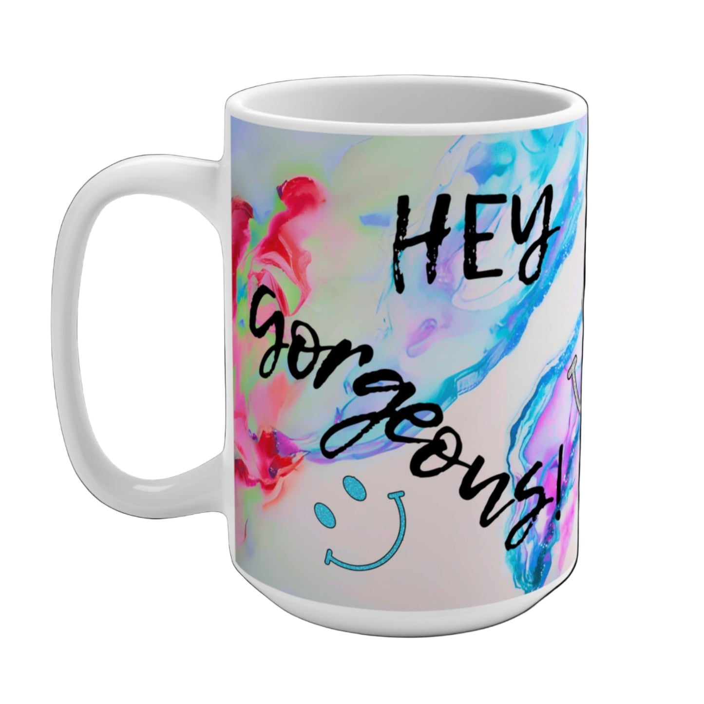 BIG SIPPER - Hey Gorgeous! – Color Pop Marble Mug 15oz