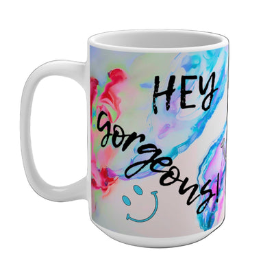 BIG SIPPER - Hey Gorgeous! – Color Pop Marble Mug 15oz