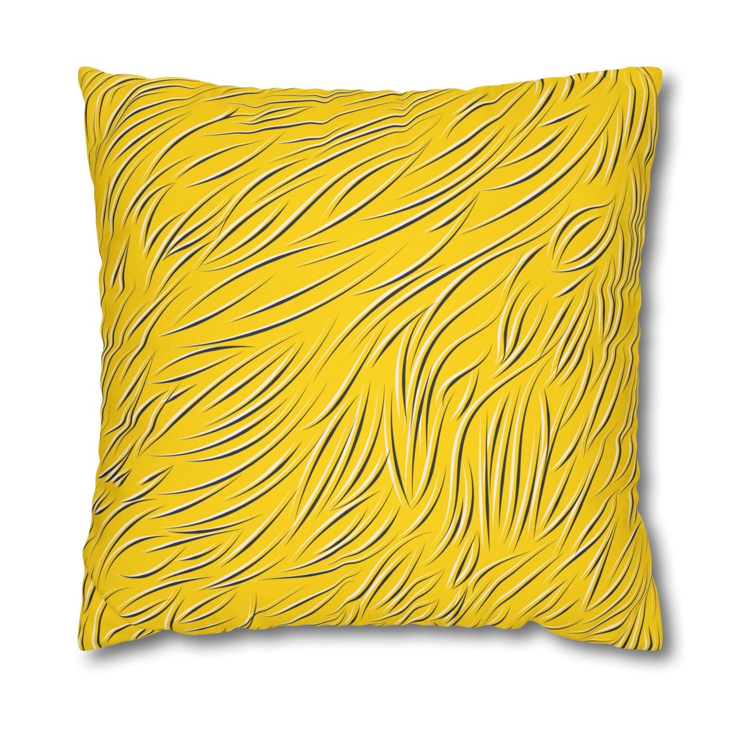 Animal Fur Design Pillowcase - Yellow