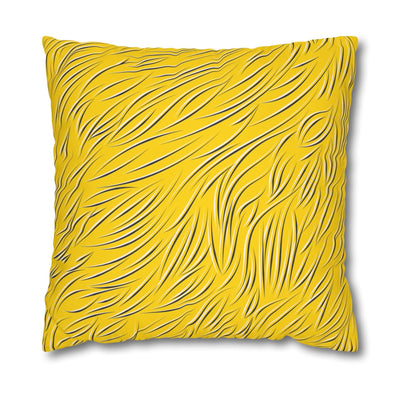 Animal Fur Design Pillowcase - Yellow