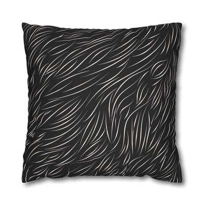 Animal Fur Design Pillowcase - Black & White