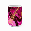 BIG SIPPER - Pink Marble Whimsical Glow Mug – 15oz Statement