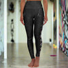 Graffiti Smiley Dark Gray Marble Yoga Leggings – Lightweight High-Waist Streetwear & Lounge Activewear