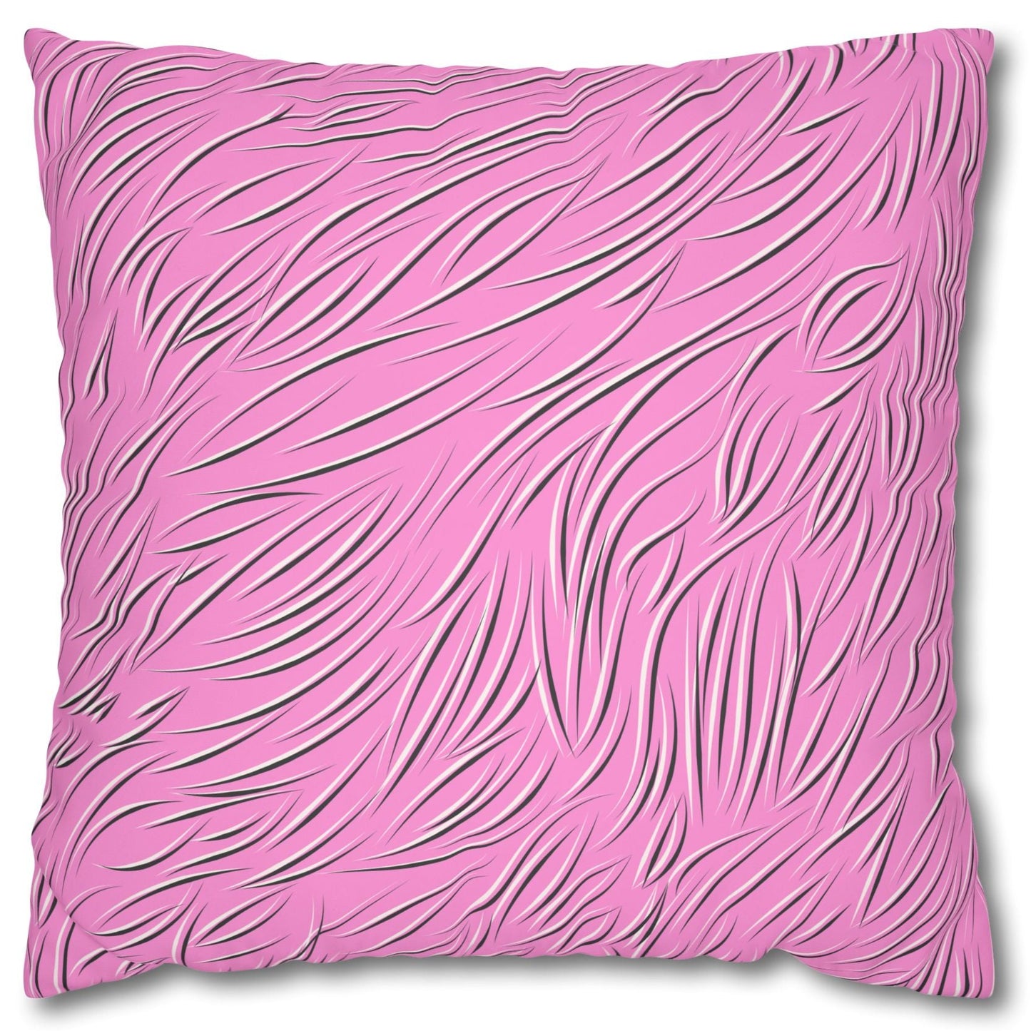 Animal Fur Design Pillowcase - Pink