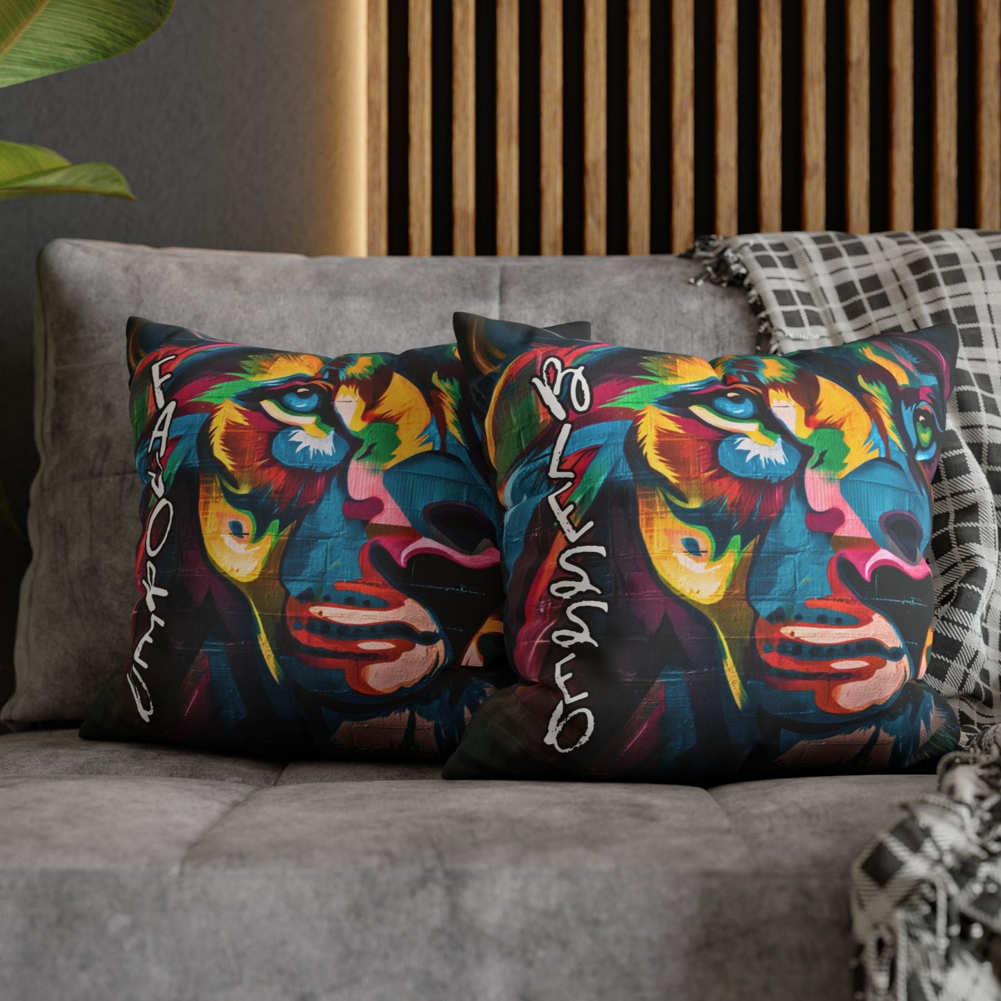 Vibrant Color Lion Pillowcase – FAVORED & BLESSED