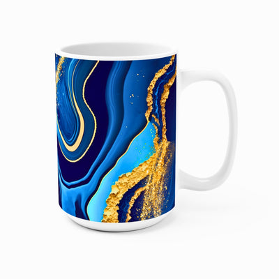 BIG SIPPER - Blue Marble Whimsical Glow Mug – 15oz Statement