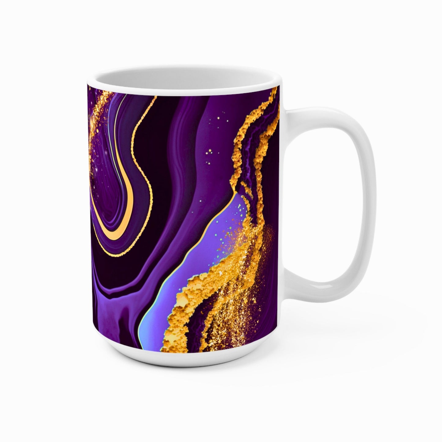 BIG SIPPER - Purple Marble Whimsical Glow Mug – 15oz Statement